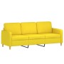 Sofagarnitur mit 4-teiligen Kissen, helles gelbes Gewebe. von , Sofas - Ref: Foro24-3202083, Preis: 664,96 €, Rabatt: %