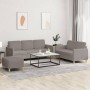 Three-piece sofa set with gray taupe fabric cushions by , Sofas - Ref: Foro24-3202133, Price: 524,87 €, Discount: %