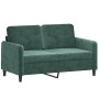 Zweiteiliges Sofaset mit dunkelgrünen Samtkissen. von , Sofas - Ref: Foro24-3202036, Preis: 591,47 €, Rabatt: %