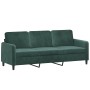 Zweiteiliges Sofaset mit dunkelgrünen Samtkissen. von , Sofas - Ref: Foro24-3202036, Preis: 591,47 €, Rabatt: %