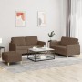 Three-piece sofa set with brown fabric cushions. by , Sofas - Ref: Foro24-3202097, Price: 465,26 €, Discount: %