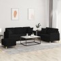 Schwarzes Sofaset mit 3-teiligen Kissen aus Stoff. von , Sofas - Ref: Foro24-3202146, Preis: 657,07 €, Rabatt: %