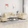 Sofagarnitur mit 3-teiligen cremefarbenen Kissen von , Sofas - Ref: Foro24-3202112, Preis: 491,91 €, Rabatt: %