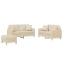 Sofagarnitur mit 3-teiligen cremefarbenen Kissen von , Sofas - Ref: Foro24-3202112, Preis: 491,91 €, Rabatt: %