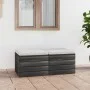 Garten-Palettenhocker, 2 Stück Kissen aus massivem Kiefernholz von vidaXL, Modulare Sofas für den Außenbereich - Ref: Foro24-...