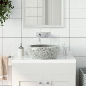 Lavabo sobre encimera redondo cerámica gris Φ41x14 cm de , Lavabos - Ref: Foro24-155064, Precio: 92,07 €, Descuento: %