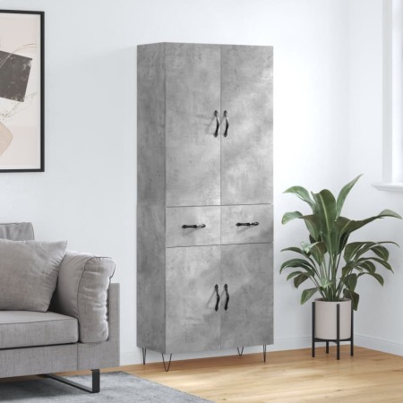 Hoher Schrank aus grauem Beton-Sperrholz 69,5x34x180 cm. von , Sideboards - Ref: Foro24-3198181, Preis: 168,21 €, Rabatt: %