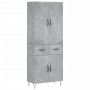 Hoher Schrank aus grauem Beton-Sperrholz 69,5x34x180 cm. von , Sideboards - Ref: Foro24-3198181, Preis: 168,21 €, Rabatt: %