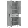 Hoher Schrank aus grauem Beton-Sperrholz 69,5x34x180 cm. von , Sideboards - Ref: Foro24-3198181, Preis: 168,21 €, Rabatt: %
