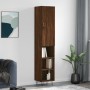 Tall oak brown plywood highboard 34.5x34x180 cm by , Sideboards - Ref: Foro24-3199016, Price: 85,69 €, Discount: %