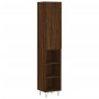 Tall oak brown plywood highboard 34.5x34x180 cm by , Sideboards - Ref: Foro24-3199016, Price: 85,69 €, Discount: %