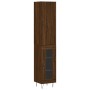 Tall oak brown plywood highboard 34.5x34x180 cm by , Sideboards - Ref: Foro24-3199080, Price: 96,74 €, Discount: %