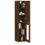 Tall oak brown plywood highboard 34.5x34x180 cm by , Sideboards - Ref: Foro24-3199080, Price: 96,74 €, Discount: %