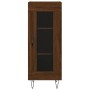 Tall oak brown plywood highboard 34.5x34x180 cm by , Sideboards - Ref: Foro24-3199080, Price: 96,74 €, Discount: %