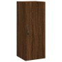 Tall oak brown plywood highboard 34.5x34x180 cm by , Sideboards - Ref: Foro24-3199080, Price: 96,74 €, Discount: %