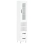 Tall white glossy plywood sideboard 34.5x34x180 cm by , Sideboards - Ref: Foro24-3199331, Price: 117,89 €, Discount: %