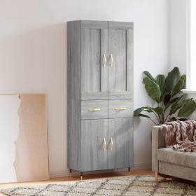 Hoher Schrank aus grauem Sonoma-Sperrholz, 69,5x34x180 cm. von , Sideboards - Ref: Foro24-3199863, Preis: 155,07 €, Rabatt: %