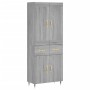 Tall gray Sonoma plywood sideboard 69.5x34x180 cm by , Sideboards - Ref: Foro24-3199863, Price: 156,94 €, Discount: %