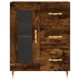 Hoher Schrank aus geräucherter Eichenholz-Sperrholzplatte 69,5x34x180 cm. von , Sideboards - Ref: Foro24-3199926, Preis: 165,...