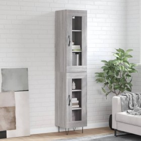 Aparador alto madera contrachapada gris Sonoma 34,5x34x180 cm de , Aparadores - Ref: Foro24-3199463, Precio: 107,36 €, Descue...