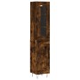 Aparador de madera contrachapada roble ahumado 34,5x34x180 cm de , Aparadores - Ref: Foro24-3199526, Precio: 101,08 €, Descue...
