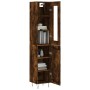 Aparador de madera contrachapada roble ahumado 34,5x34x180 cm de , Aparadores - Ref: Foro24-3199526, Precio: 101,08 €, Descue...