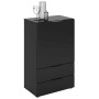 FMD Kommode mit Schublade und Türen schwarz 49,7x31,7x81,3 cm von , Schubladen - Ref: Foro24-447418, Preis: 155,98 €, Rabatt: %