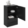 FMD Kommode mit Schublade und Türen schwarz 49,7x31,7x81,3 cm von , Schubladen - Ref: Foro24-447418, Preis: 155,98 €, Rabatt: %