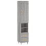 Hoher Schrank aus grauem Sonoma-Sperrholz, 34,5x34x180 cm. von , Sideboards - Ref: Foro24-3200247, Preis: 105,58 €, Rabatt: %
