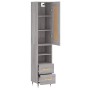 Hoher Schrank aus grauem Sonoma-Sperrholz, 34,5x34x180 cm. von , Sideboards - Ref: Foro24-3200247, Preis: 105,58 €, Rabatt: %