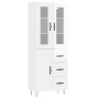 Hoher Schrank aus weiß glänzendem Sperrholz 69,5x34x180 cm. von , Sideboards - Ref: Foro24-3198691, Preis: 187,51 €, Rabatt: %