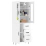 Hoher Schrank aus weiß glänzendem Sperrholz 69,5x34x180 cm. von , Sideboards - Ref: Foro24-3198691, Preis: 187,51 €, Rabatt: %