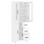Hoher Schrank aus weiß glänzendem Sperrholz 69,5x34x180 cm. von , Sideboards - Ref: Foro24-3198691, Preis: 187,51 €, Rabatt: %