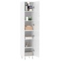 Aparador alto madera contrachapada blanco brillo 34,5x34x180 cm de , Aparadores - Ref: Foro24-3198819, Precio: 115,72 €, Desc...