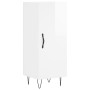 Aparador alto madera contrachapada blanco brillo 34,5x34x180 cm de , Aparadores - Ref: Foro24-3198819, Precio: 115,72 €, Desc...