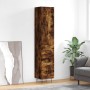 Aparador de madera contrachapada roble ahumado 34,5x34x180 cm de , Aparadores - Ref: Foro24-3198886, Precio: 113,38 €
