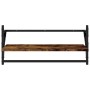 Wall shelves with bars 2 units smoked oak 65x25x30 cm by , Shelves and shelves - Ref: Foro24-836245, Price: 33,54 €, Discount: %