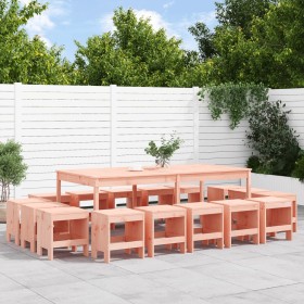 Juego de comedor de jardín 17 pzas madera maciza abeto Douglas de , Conjuntos de jardín - Ref: Foro24-3157732, Precio: 758,91...