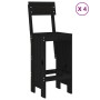 Garden set with table and high stools, 5 pieces, made of black pine wood. by , Garden sets - Ref: Foro24-3157803, Price: 357,...
