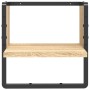 Estante de pared con barra roble Sonoma 30x25x30 cm de , Estantes y estanterías - Ref: Foro24-836279, Precio: 16,53 €, Descue...