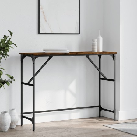 Konsole aus geräucherter Eichen-Ingenieurholz 100x32x75 cm. von , Seitentische - Ref: Foro24-834057, Preis: 42,24 €, Rabatt: %