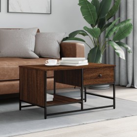 Mesa de centro madera de ingeniería roble marrón 85,5x51x45 cm de , Mesas de centro - Ref: Foro24-835343, Precio: 39,64 €, De...