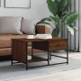 Mitteltisch aus braunem Eichenfurnierholz 85,5x51x45 cm von , Couchtisch - Ref: Foro24-835343, Preis: 39,64 €, Rabatt: %