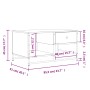 Mitteltisch aus braunem Eichenfurnierholz 85,5x51x45 cm von , Couchtisch - Ref: Foro24-835343, Preis: 39,64 €, Rabatt: %