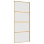 Schiebetür aus goldfarbenem ESG-Milchglas und Aluminium 90x205cm. von , Türen für zu Hause - Ref: Foro24-155182, Preis: 216,0...