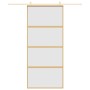 Puerta corredera dorada vidrio ESG esmerilado aluminio 90x205cm de , Puertas para el hogar - Ref: Foro24-155182, Precio: 215,...