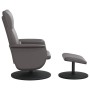 Reclining massage armchair with footrest in gray synthetic leather by , Armchairs - Ref: Foro24-356559, Price: 133,12 €, Disc...