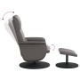 Reclining massage armchair with footrest in gray synthetic leather by , Armchairs - Ref: Foro24-356559, Price: 133,12 €, Disc...