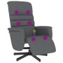 Reclining massage armchair with footrest in gray synthetic leather by , Armchairs - Ref: Foro24-356713, Price: 183,99 €, Disc...