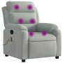 Sillón reclinable de masaje terciopelo gris claro de , Sillones - Ref: Foro24-373511, Precio: 255,27 €